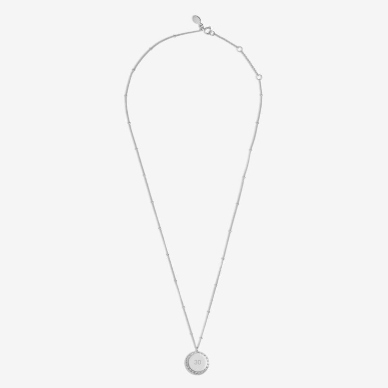 Sterling Silver 'Happy 30th Birthday' Necklace
