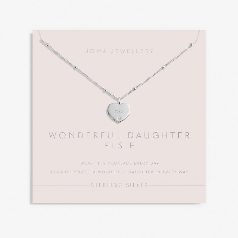 Sterling Silver 'Wonderful Daughter' Necklace
