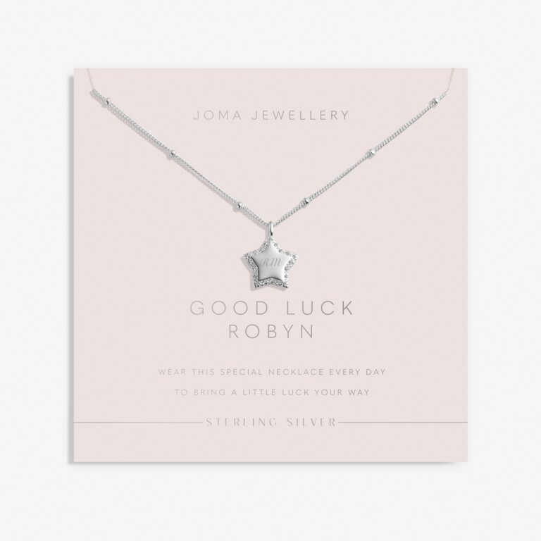 Sterling Silver 'Good Luck' Necklace