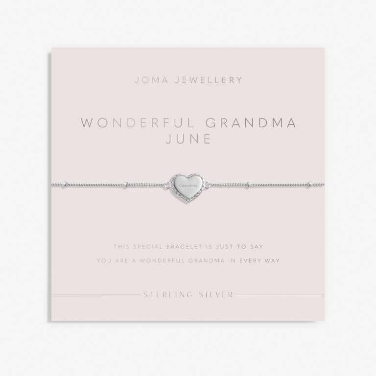 Sterling Silver 'Wonderful Grandma' Bracelet