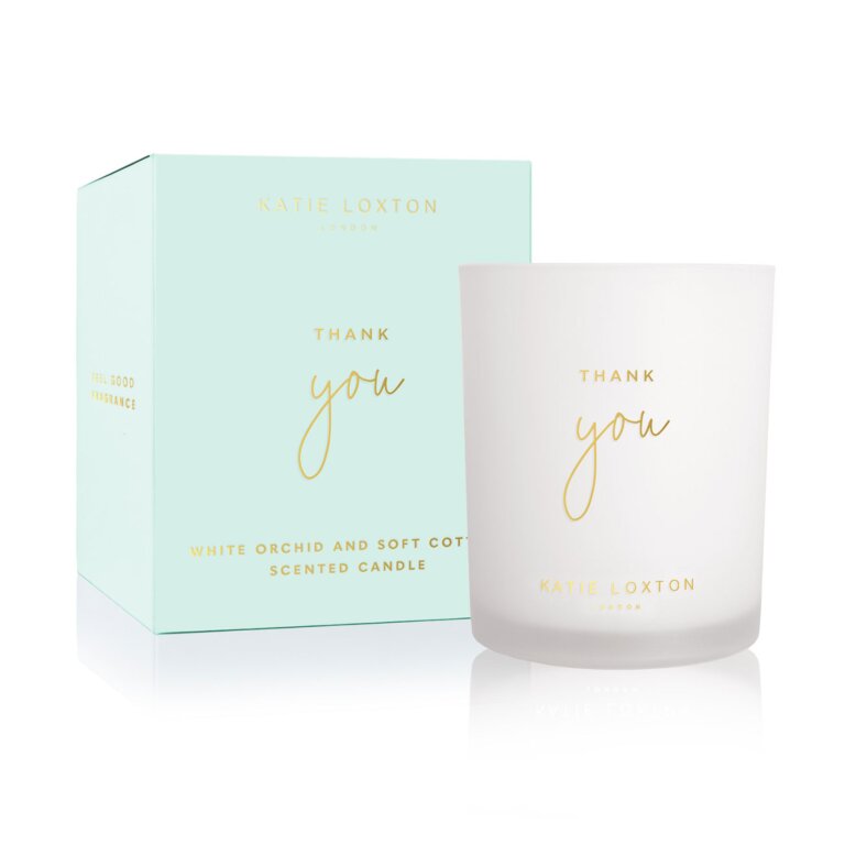 Sentiment Candle | Thank You | Mint Green