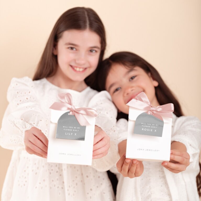 Children's From The Heart Gift Box 'Best Bestie' In Silver Plating