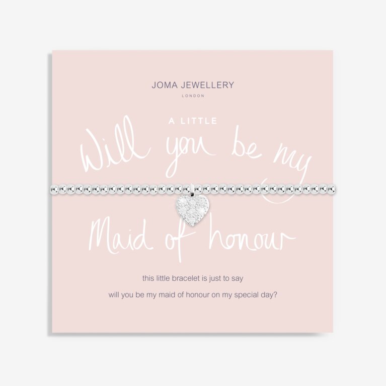 a little Will you be my Maid of Honour Bracelet