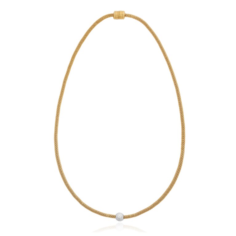 Two-Tone Halo Necklace
