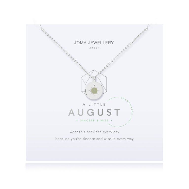 'August' A Little Birthstone Necklace