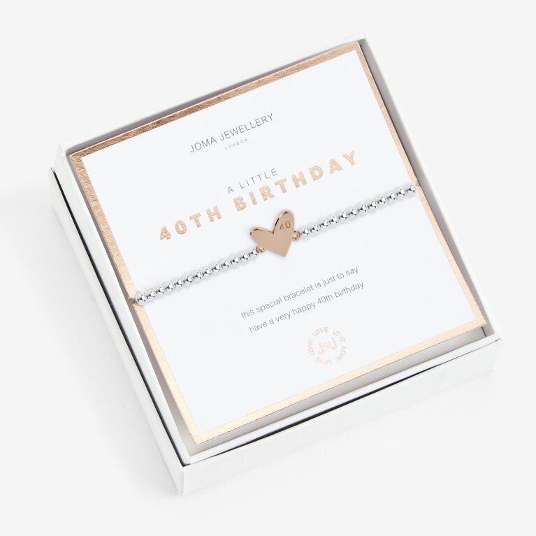 Beautifully Boxed A Little 'Happy 40th Birthday' Bracelet