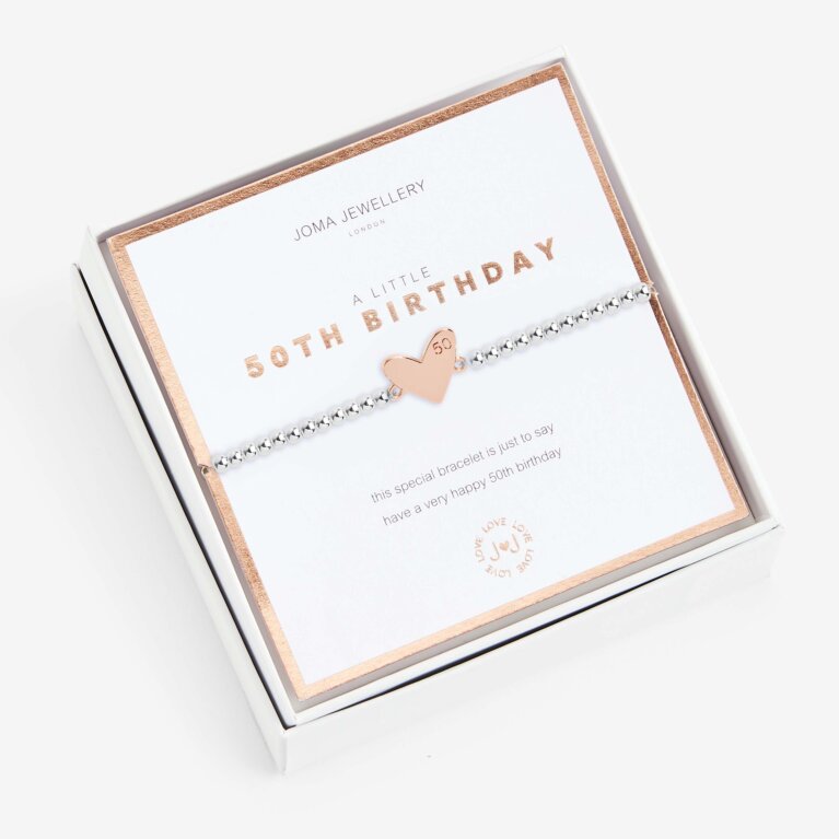 Beautifully Boxed A Little 'Happy 50th Birthday' Bracelet