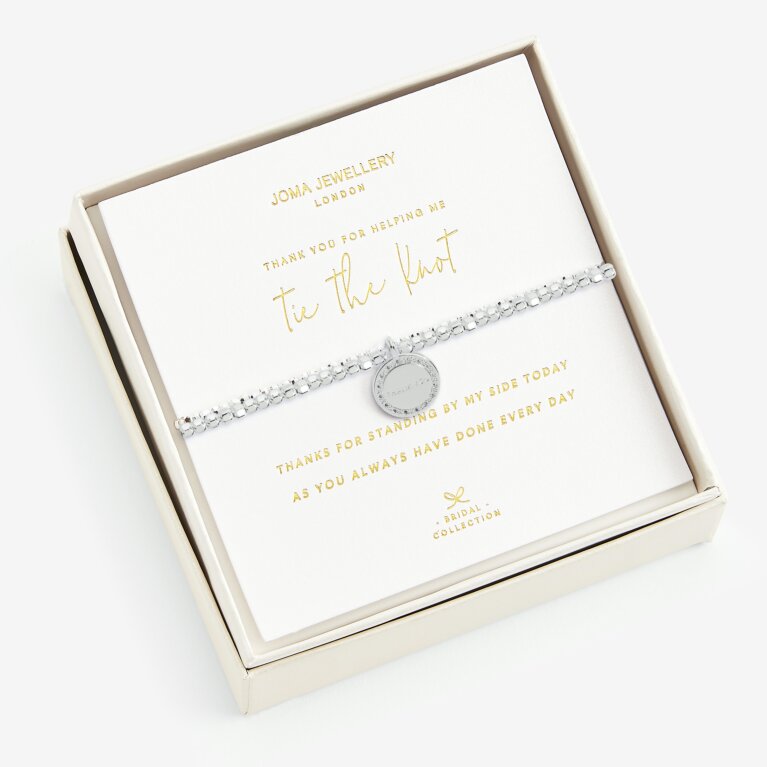 Beautifully Boxed Bridal 'Thank You For Helping Me Tie The Knot' Bracelet