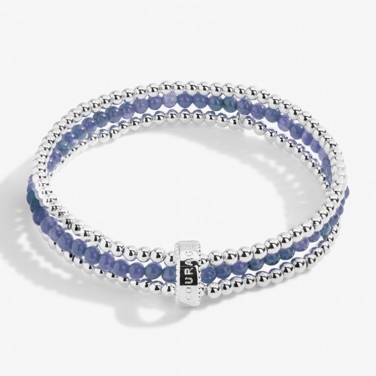 Wellness Stones 'Courage' Blue Lace Agate Bracelet