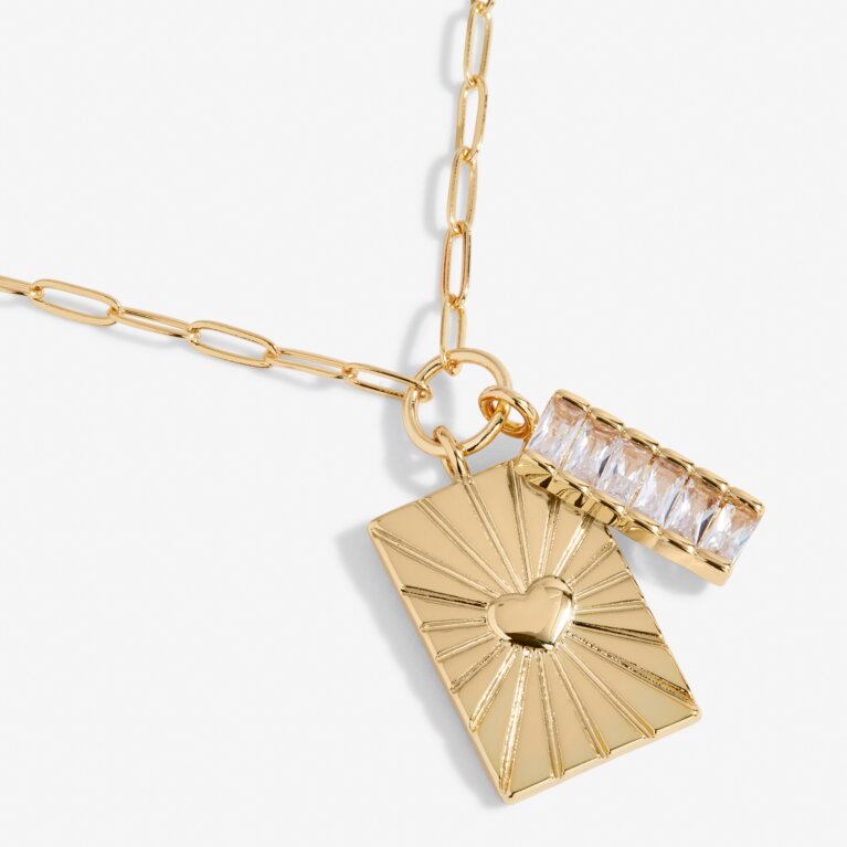 Nova Heart Cluster Gold Necklace