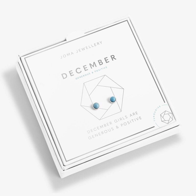 December 'Turquoise' Birthstone Boxed Earrings