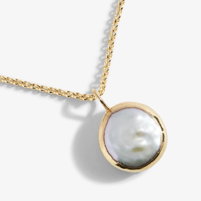 Summer Solstice Coin Pearl Necklace