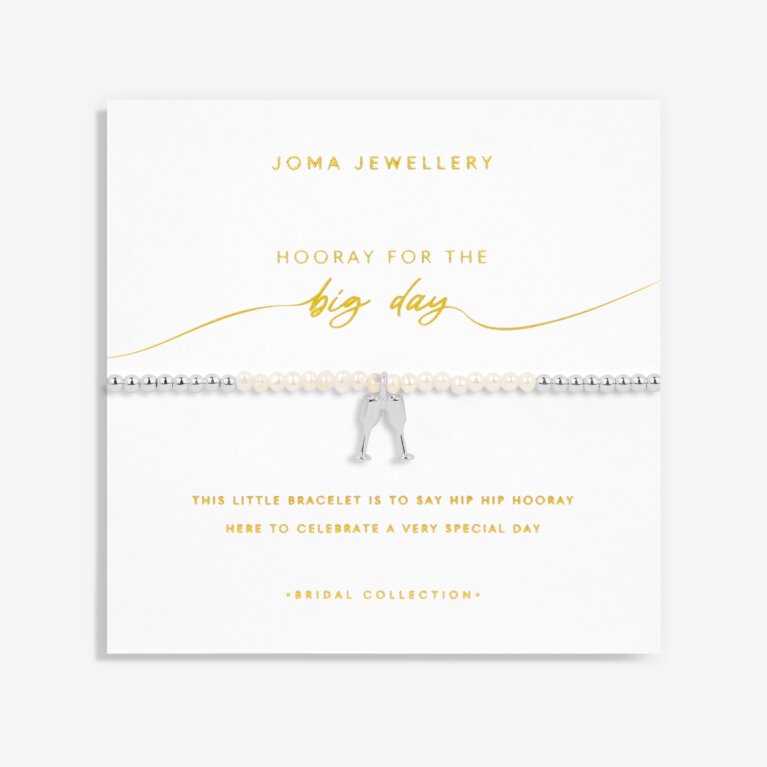 Bridal Pearl Bracelet 'Hooray For The Big Day'