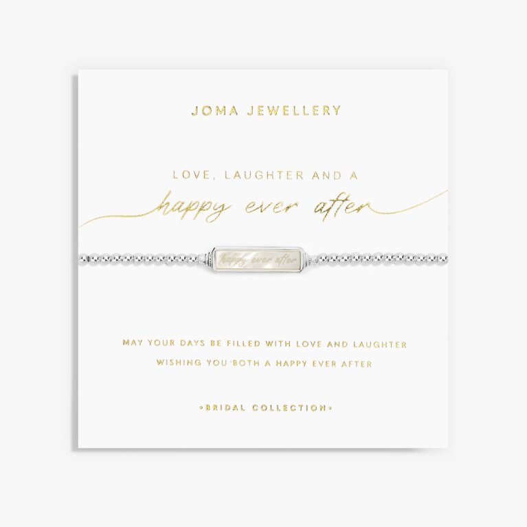 My Moments Bridal 'Love Laughter And A Happy Ever After' Bracelet