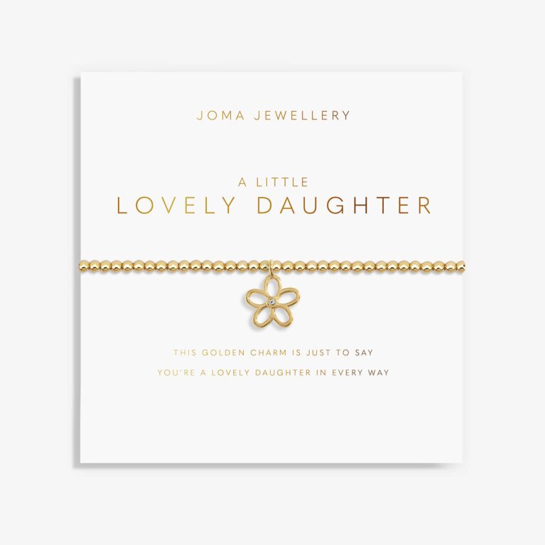 Gold A Little 'Lovely Daughter' Bracelet