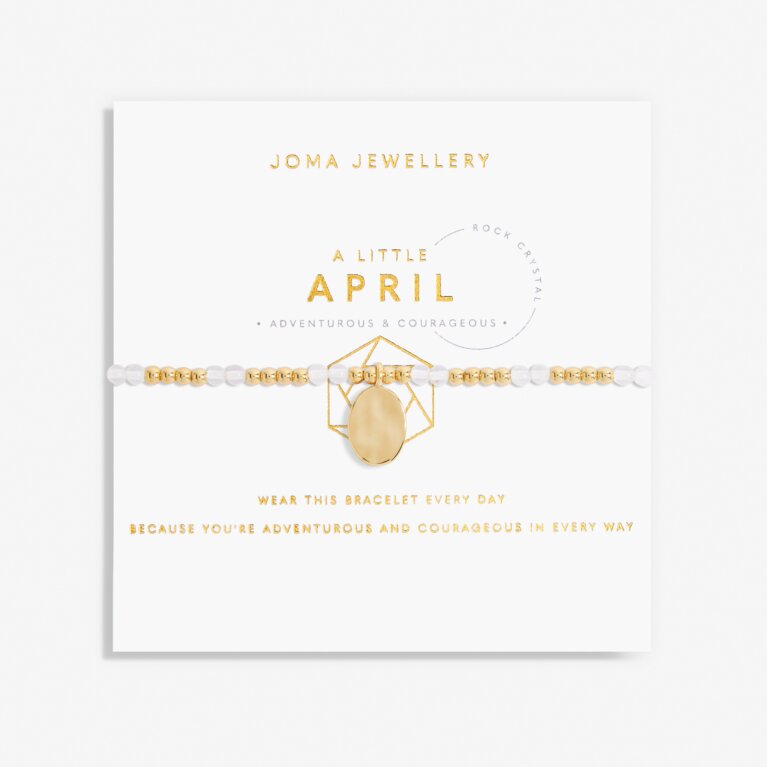 A Little Birthstone 'April' Gold Bracelet 