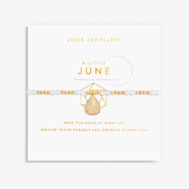 A Little Birthstone 'June' Gold Bracelet 