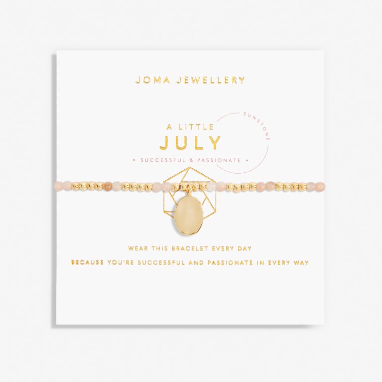 A Little Birthstone 'July' Gold Bracelet 