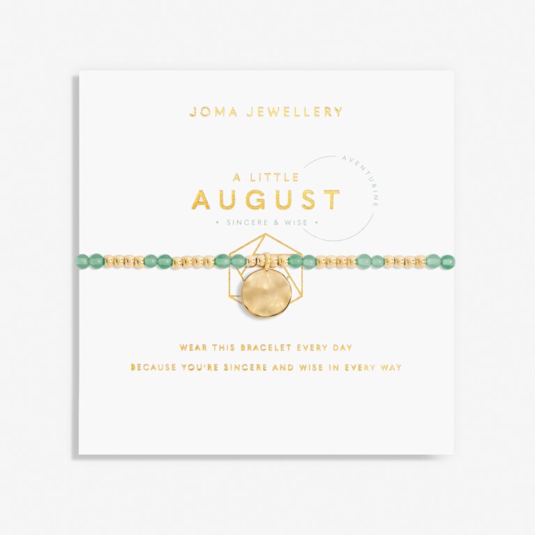 A Little Birthstone 'August' Gold Bracelet 