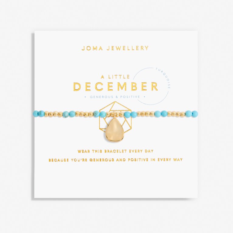 A Little Birthstone 'December' Gold Bracelet 
