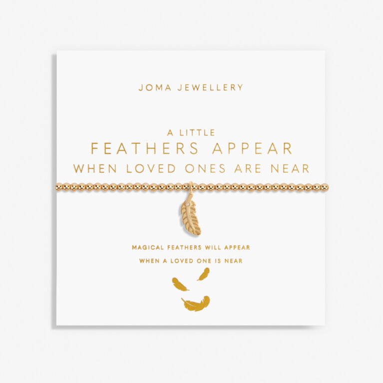 Gold A Little 'Feathers Appear When Loved Ones Are Near' Bracelet