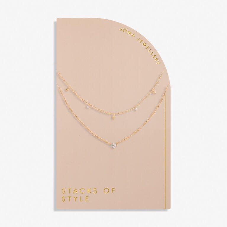 Stacks Of Style Gold Star Necklace