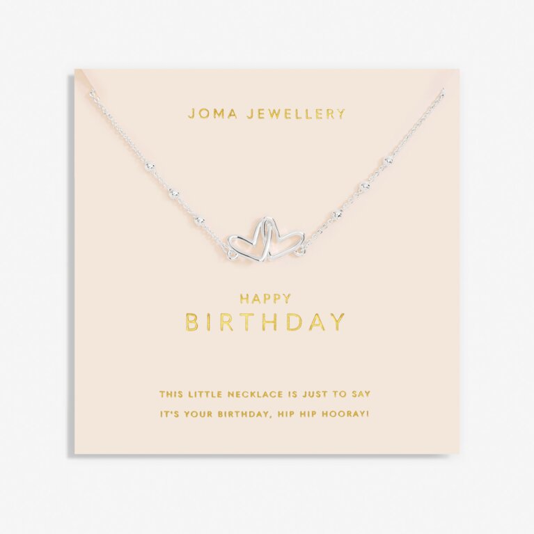Forever Yours 'Happy Birthday' Necklace In Silver Plating