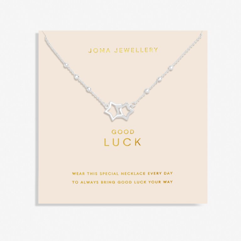 Forever Yours 'Good Luck' Necklace In Silver Plating