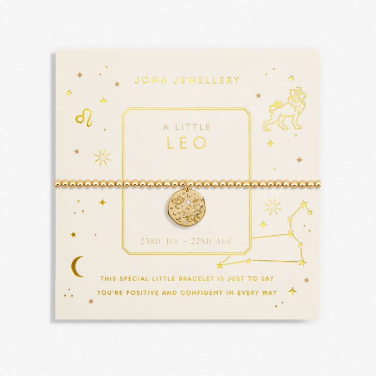 Star Sign A Little 'Leo' Bracelet In Gold Plating