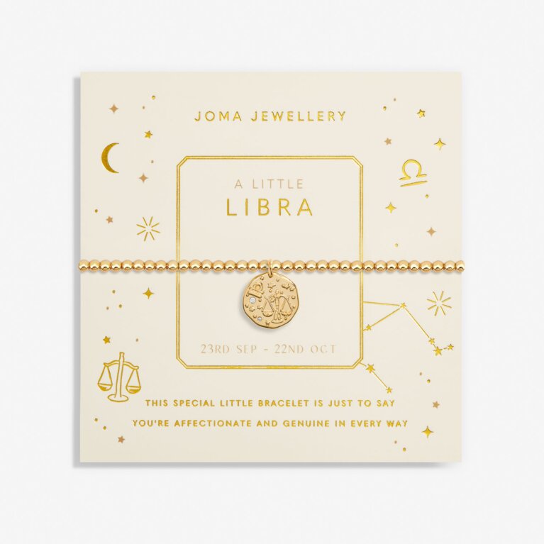 Star Sign A Little 'Libra' Bracelet In Gold Plating