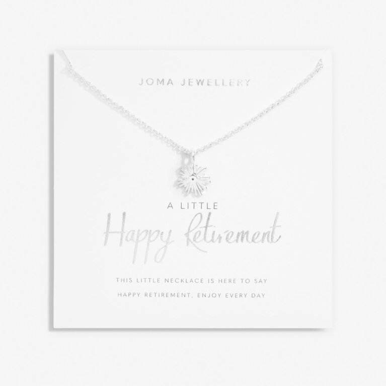 A Little 'Happy Retirement' Necklace In Silver Plating