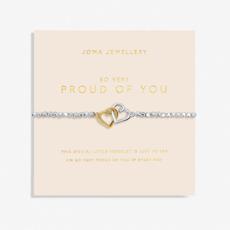 Forever Yours 'So Very Proud Of You' Bracelet In Silver Plating And Gold Plating
