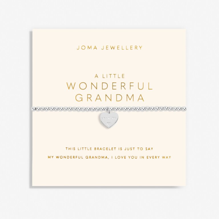 Mother's Day Grandparent A Little 'Wonderful Grandma' Bracelet In Silver Plating