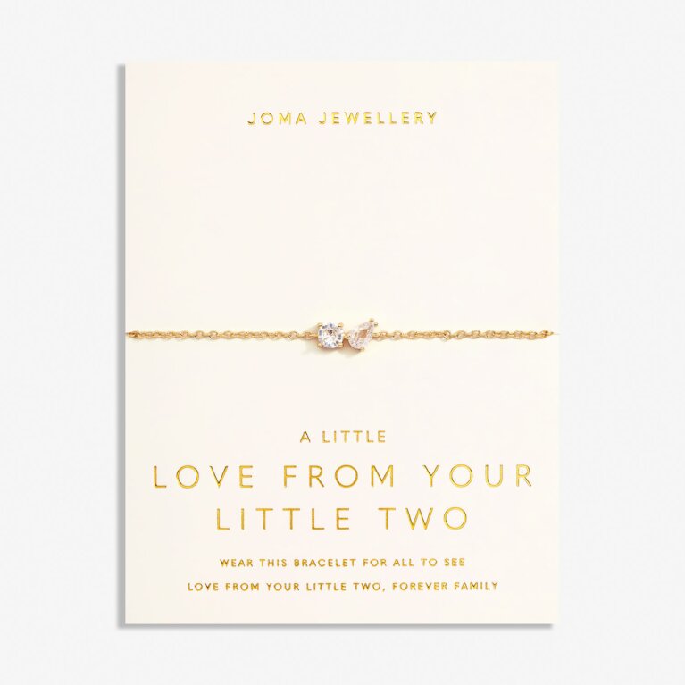 Love From Your Little Ones 'Two' Bracelet In Gold Plating