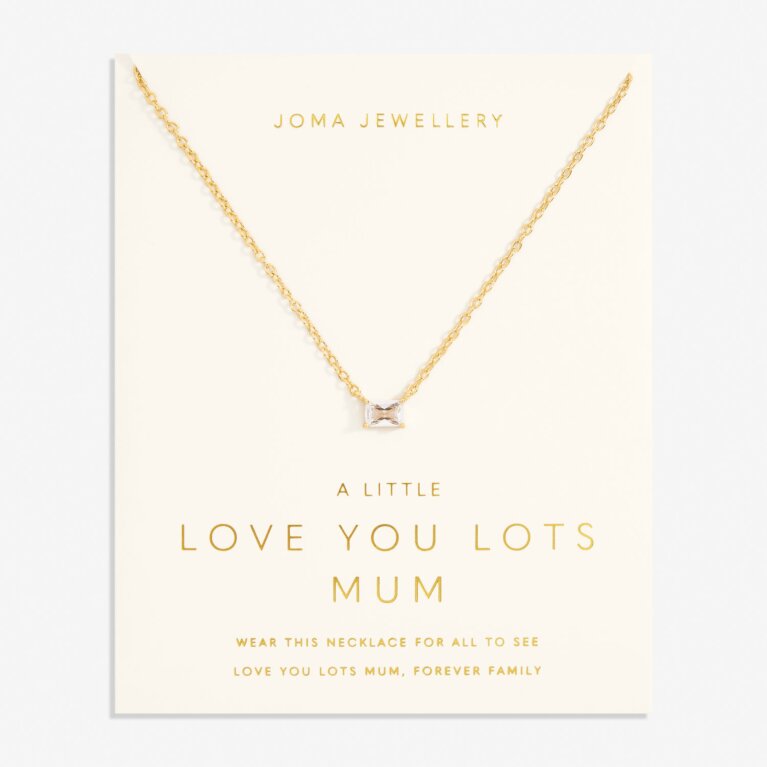 Love From Your Little Ones 'Love You Lots Mum' Necklace In Gold Plating