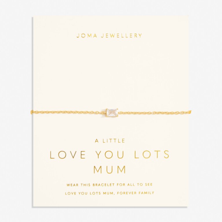 Love From Your Little Ones 'Love You Lots Mum' Bracelet In Gold Plating