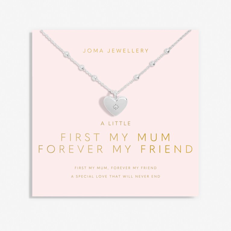  A Little 'First My Mum Forever My Friend' Necklace In Silver Plating
