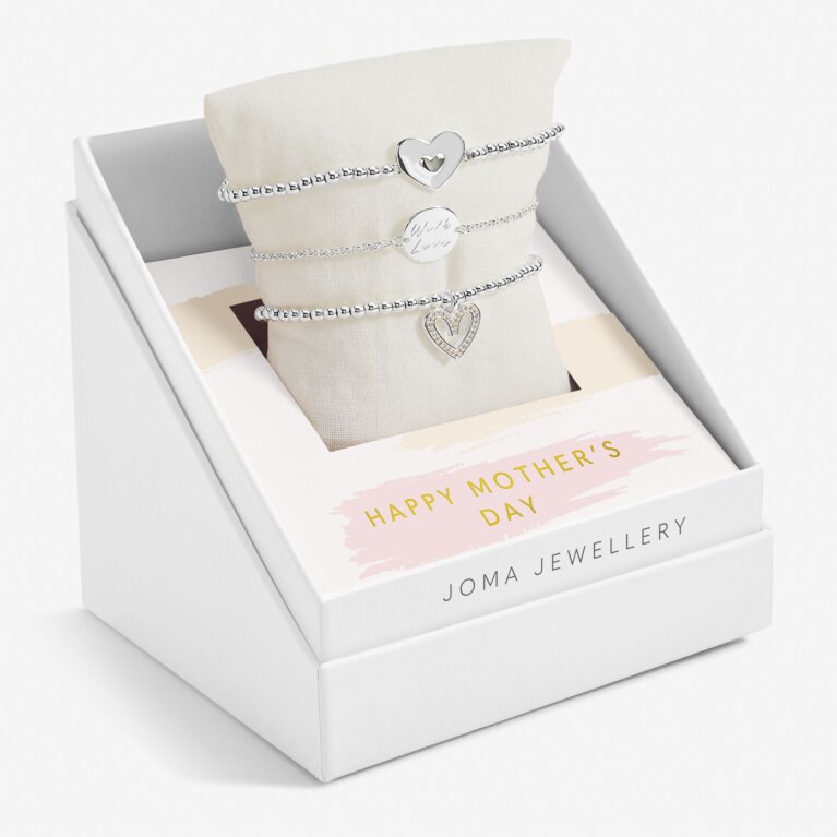 Mother's Day Celebrate You Gift Box 'Happy Mother's Day' In Silver Plating