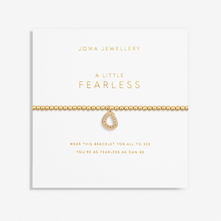 A Little 'Fearless' Bracelet In Gold Plating