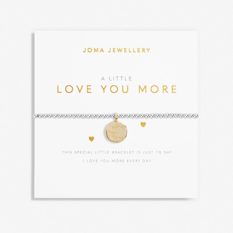 A Little 'Love You More' Bracelet In Silver Plating And Gold Plating