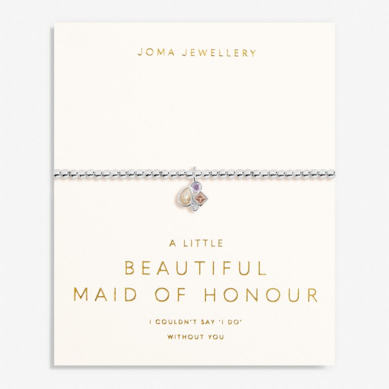 Bridal A Little 'Maid Of Honor' Bracelet In Silver Plating