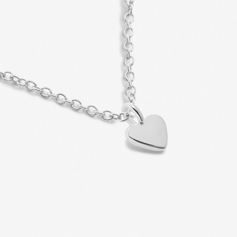 Mini Charms Heart Necklace In Silver Plating