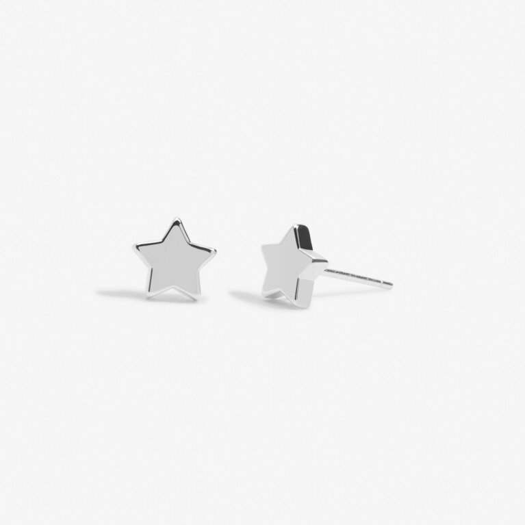 Mini Charms Star Earrings In Silver Plating