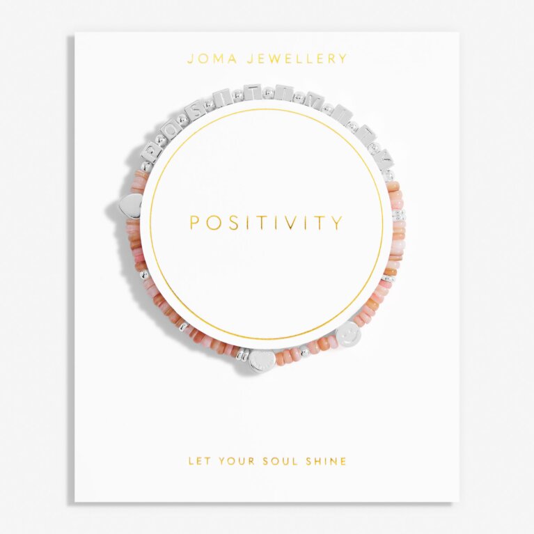 Happy Little Moments 'positivity' Bracelet In Silver Plating