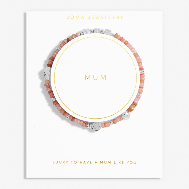 Happy Little Moments 'Mum' Bracelet In Silver Plating