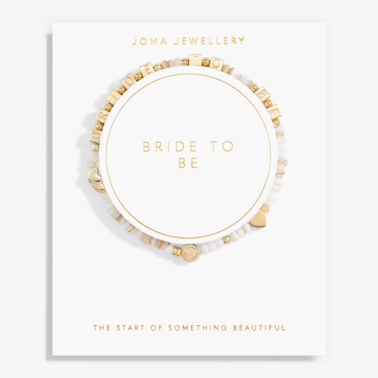 Bridal Happy Little Moments 'Bride To Be' Bracelet In Gold Plating