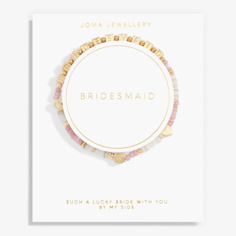 Bridal Happy Little Moments 'Bridesmaid' Bracelet In Gold Plating