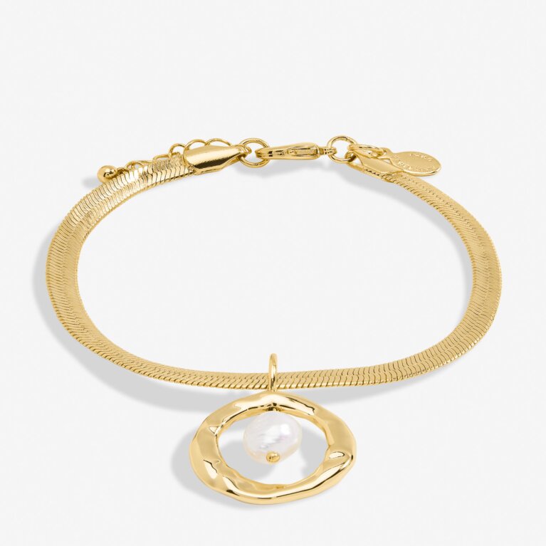Solaria Baroque Pearl Pendant Bracelet In Gold Plating