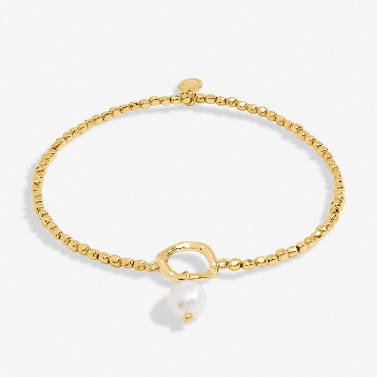 Solaria Baroque Pearl Loop Bracelet In Gold Plating