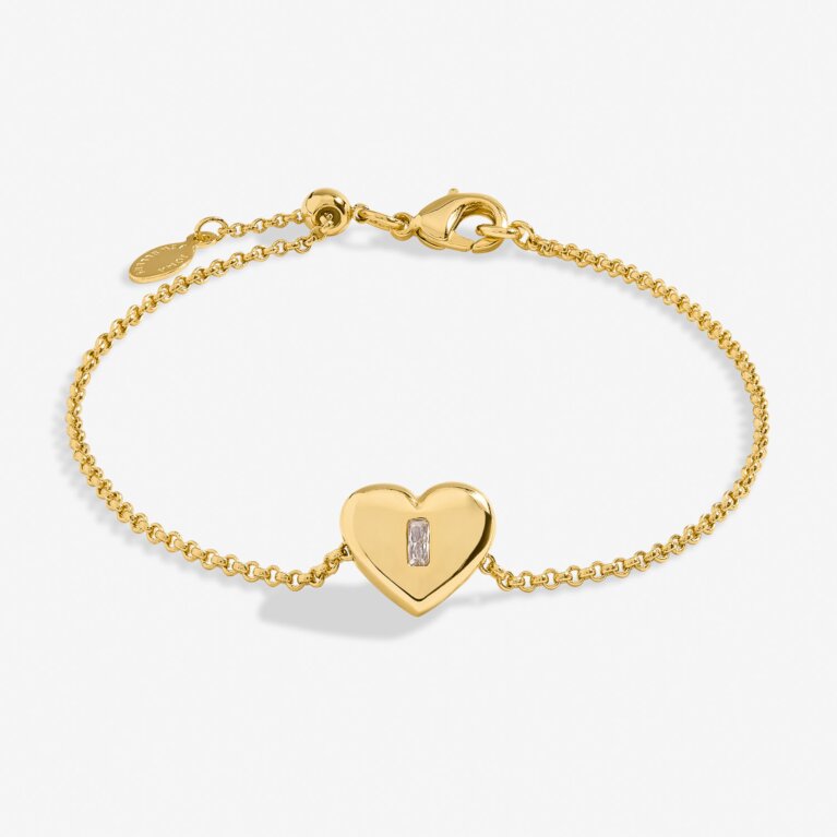 Gem Glow Heart Bracelet In Cubic Zirconia And Gold Plating